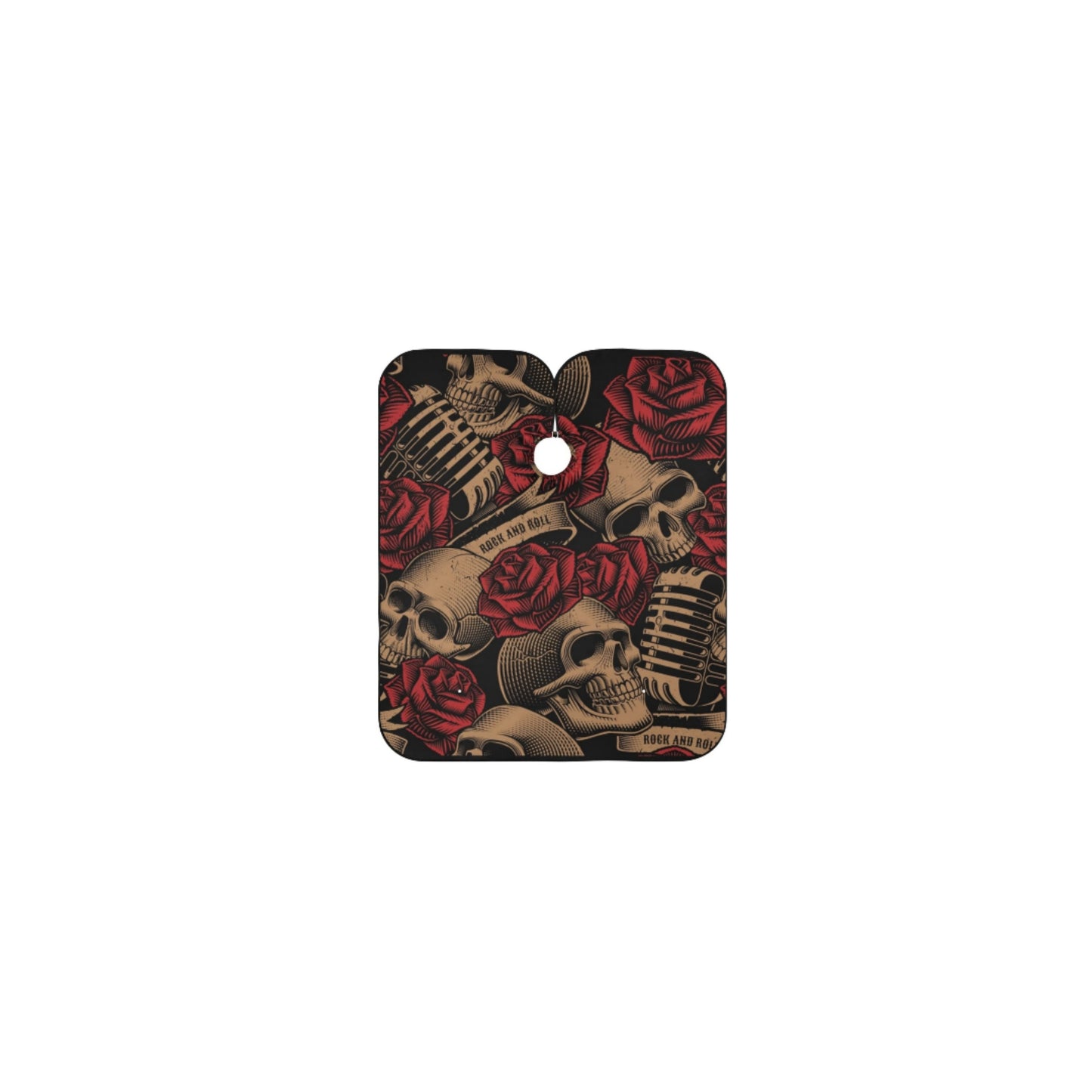 Roses and Skulls Printed Barber Cape